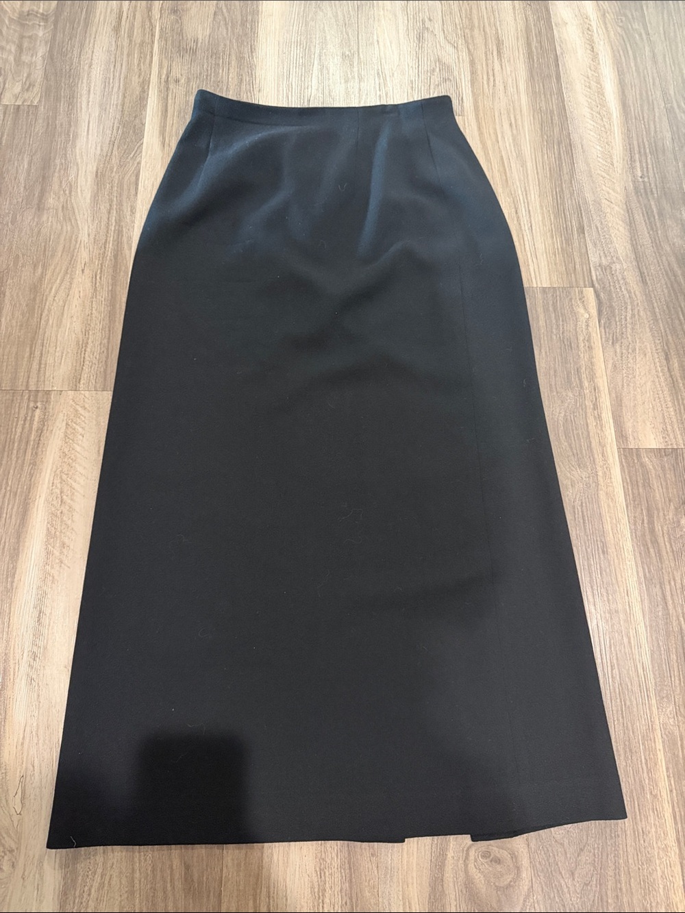 🖤 Vintage Jones New York Black 100% Wool Maxi Skirt Woolmark